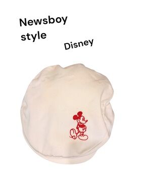 Disney newsboy style hat Cream with Mickey Embroidery